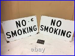Vintage Wellingborough LNER No Smoking Enamel Signs