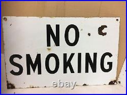 Vintage Wellingborough LNER No Smoking Enamel Signs