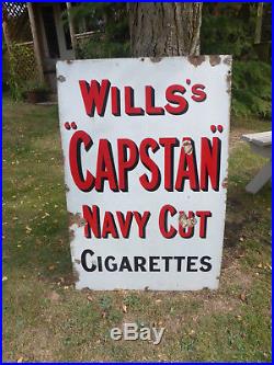 Vintage Will's Capston Navy Cut Cigarettes Original Enamel Sign