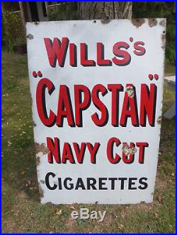 Vintage Will's Capston Navy Cut Cigarettes Original Enamel Sign