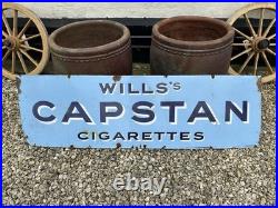 Vintage Wills Capstan Enamel Metal Sign 59 X 18 Inches