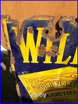 Vintage Wills Cigarette Enamel Sign