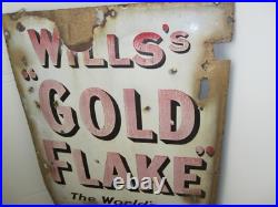 Vintage Wills Gold Flake Enamelled Large Advertising Hanging Sign, 7 Kgs, 61 X 91