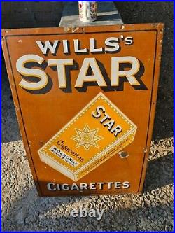 Vintage Wills STAR Cigarettes Enamel Sign