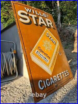 Vintage Wills STAR Cigarettes Enamel Sign