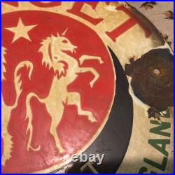 Vintage Winget Enamel Sign 11 Inch Diameter Nameplate Advertising Sign