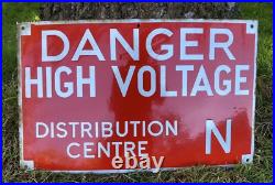Vintage Ww2 British Military/ Air Base Enamel Sign