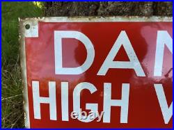 Vintage Ww2 British Military/ Air Base Enamel Sign