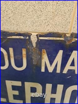 Vintage You May Telephone From Here Original Double-Sided Enamel Sign Vintage You May Telephone From Here Original Double-Sided Enamel Sign