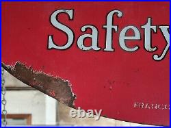 Vintage barbers original Valet Auto Strop Safety Razor enamel sign advertising