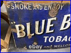 Vintage blue bell tobacco enamel sign 30 By 20