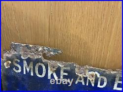 Vintage blue bell tobacco enamel sign 30 By 20