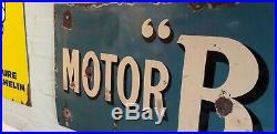 Vintage c1920 B. P. Motor Spirit Enamel Sign