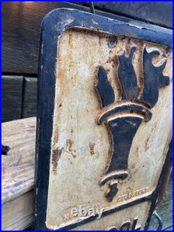 Vintage c1950s Pre Worboys SCHOOL Alloy Road Sign Not Enamel Advertising