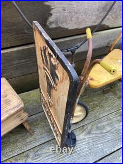 Vintage c1950s Pre Worboys SCHOOL Alloy Road Sign Not Enamel Advertising