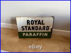 Vintage double sided Royal Paraffin enamel sign Vintage double sided Royal Paraffin enamel sign