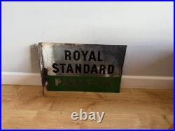 Vintage double sided Royal Paraffin enamel sign Vintage double sided Royal Paraffin enamel sign