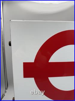 Vintage double sided enamel Bus Stop sign. 53cm x 45cm Vintage double sided enamel Bus Stop sign. 53cm x 45cm