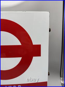 Vintage double sided enamel Bus Stop sign. 53cm x 45cm