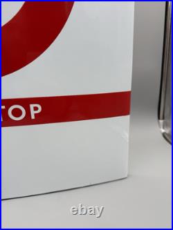 Vintage double sided enamel Bus Stop sign. 53cm x 45cm