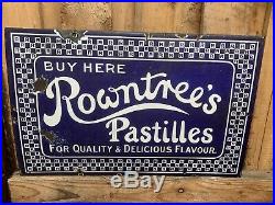 Vintage enamel advertising sign Rowntrees Pastiles