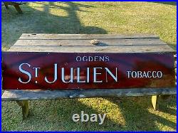 Vintage enamel advertising sign St Julien Odgen's Tobacco