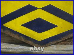 Vintage enamel double-sided LYONS CAKES advertising sign 15.5 x 17.5