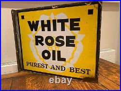Vintage enamel double sided advertiding sign