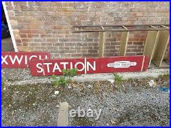 Vintage enamel railway sign