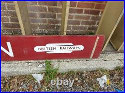 Vintage enamel railway sign