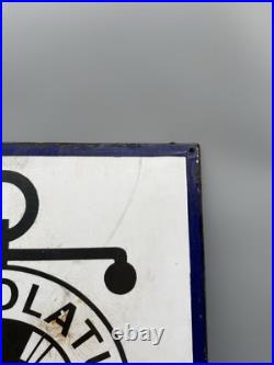Vintage enamel sign APOSTOLATUS MARIS Ship Port 41cm x 51cm Vintage enamel sign APOSTOLATUS MARIS Ship Port 41cm x 51cm