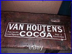 Vintage enamel sign van houtens cocoa