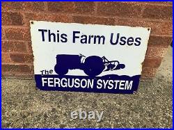 Vintage enamel signs, Ferguson Tractor Sign