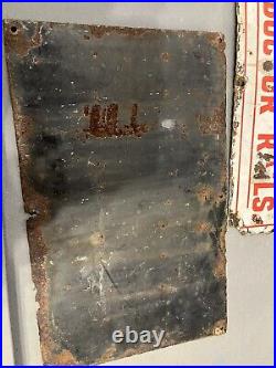 Vintage enamel signs X 2 Southern Railways Very Weathered Great Display Pieces