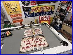 Vintage enamel signs X 2 Southern Railways Very Weathered Great Display Pieces