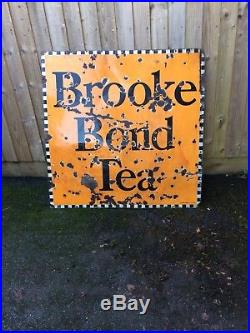 Vintage enamel signs original Brooke bond tea