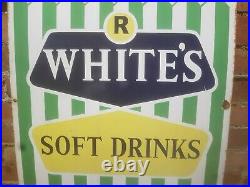 Vintage enamel signs, original R. Whites soft drinks 30 ins x 20 ins