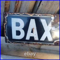 Vintage enamel street sign / Baxter Gate / Doncaster interest