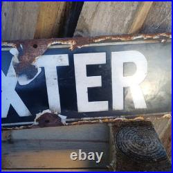 Vintage enamel street sign / Baxter Gate / Doncaster interest