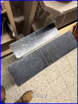 Vintage enamel warning sign X2 Ex london transport (Fire Precautions) Unused