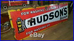 Vintage hudsons soap enamel sign