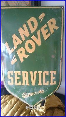 Vintage landrover enamel sign