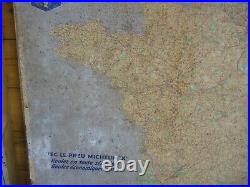 Vintage michelin tin map, not enamel sign, michelin metal map france, WORLD POST
