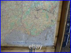 Vintage michelin tin map, not enamel sign, michelin metal map france, WORLD POST
