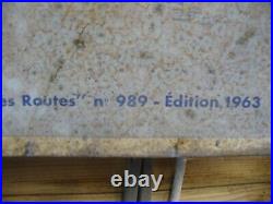 Vintage michelin tin map, not enamel sign, michelin metal map france, WORLD POST