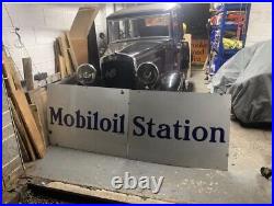 Vintage mobiloil station valet enamel sign petroliana not enamel automobilia