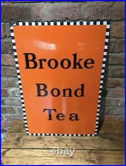 Vintage original Brooke Bond Tea enamel advertising sign