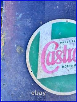 Vintage original Castrol tin sign not ENAMEL by cowling