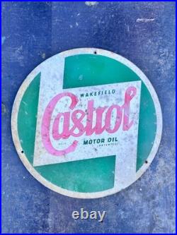 Vintage original Castrol tin sign not ENAMEL by cowling