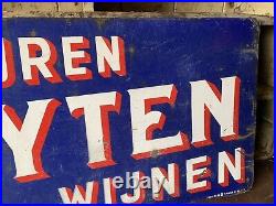 Vintage original enamel Belgium advertising sign Likeuren Feyten Winner